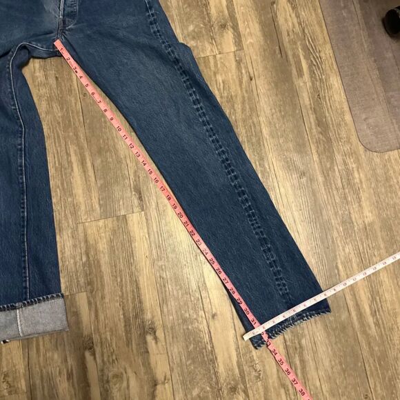 Vintage 80s Levi's Selvedge 501 Redline Red Tab Denim Jeans Size 28x33 - Picture 8 of 8
